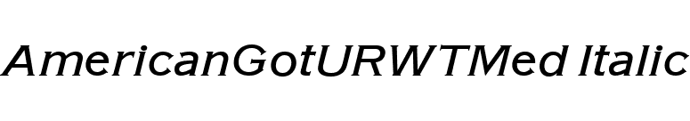 AmericanGotURWTMed Italic font preview