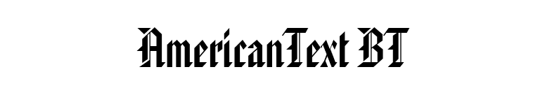 AmericanText BT font preview
