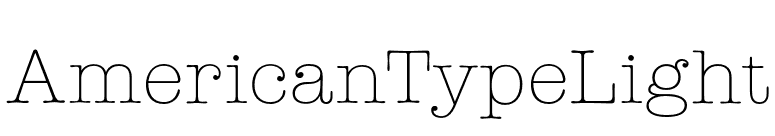 AmericanTypeLight font preview
