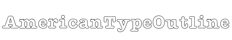 AmericanTypeOutline font preview