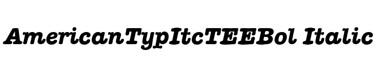AmericanTypItcTEEBol Italic font preview