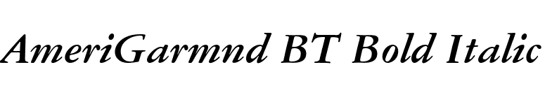 AmeriGarmnd BT Bold Italic font preview