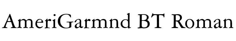 AmeriGarmnd BT Roman font preview
