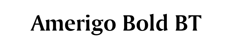 Amerigo Bold BT font preview