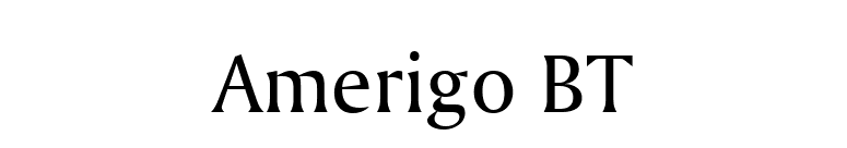 Amerigo BT font preview