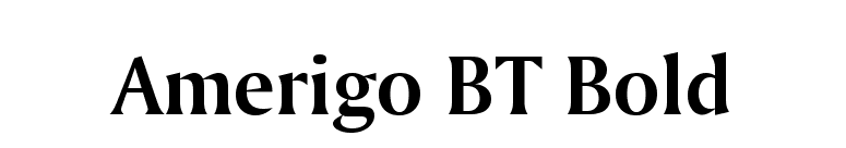 Amerigo BT Bold font preview