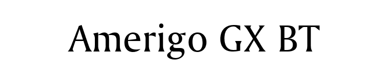 Amerigo GX BT font preview