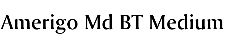 Amerigo Md BT Medium font preview