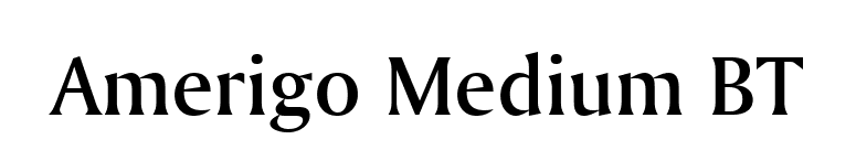 Amerigo Medium BT font preview