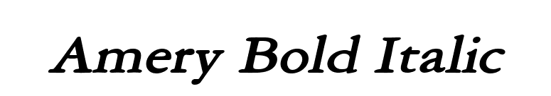 Amery Bold Italic font preview