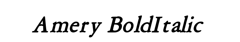 Amery BoldItalic font preview