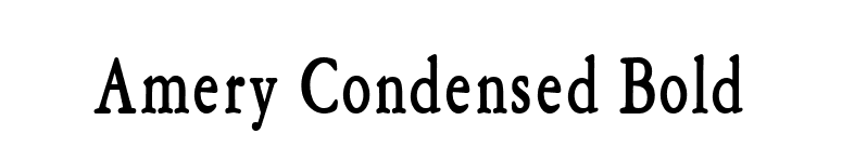 Amery Condensed Bold font preview