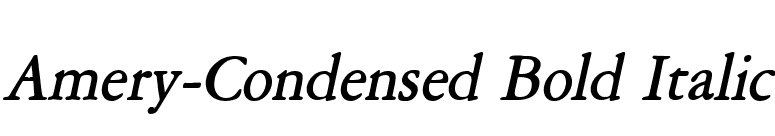 Amery-Condensed Bold Italic font preview