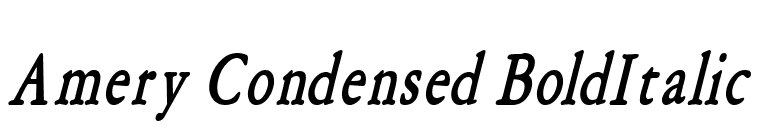Amery Condensed BoldItalic font preview