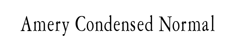 Amery Condensed Normal font preview