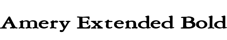 Amery Extended Bold font preview