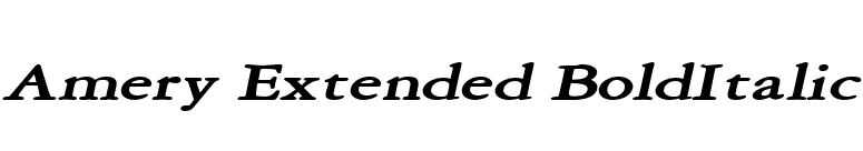 Amery Extended BoldItalic font preview