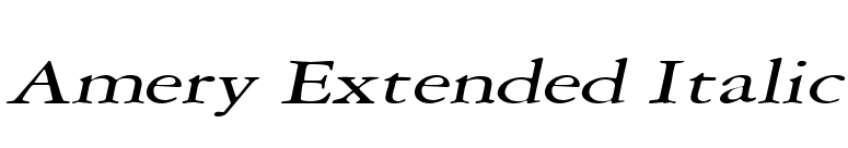 Amery Extended Italic font preview