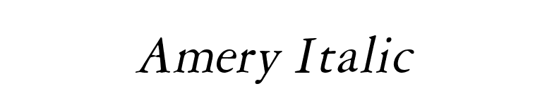 Amery Italic font preview