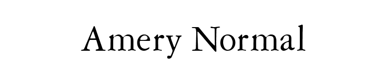 Amery Normal font preview
