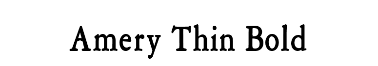 Amery Thin Bold font preview