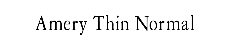 Amery Thin Normal font preview