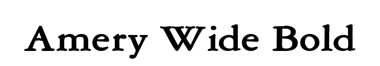 Amery Wide Bold font preview