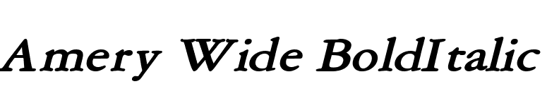 Amery Wide BoldItalic font preview