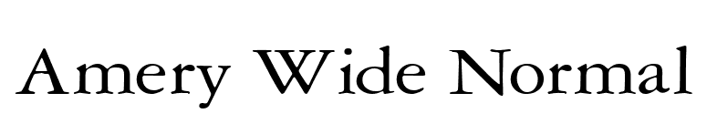 Amery Wide Normal font preview