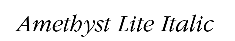 Amethyst Lite Italic  font preview