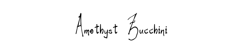 Amethyst Zucchini font preview