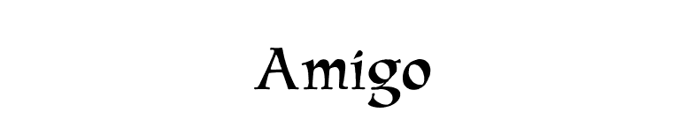 Amigo font preview
