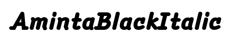 AmintaBlackItalic font preview