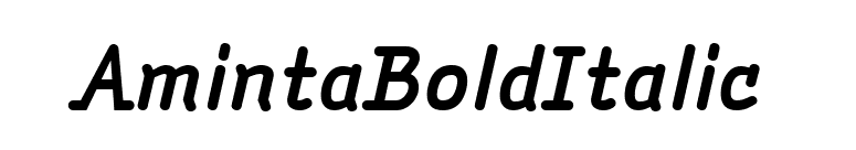 AmintaBoldItalic font preview
