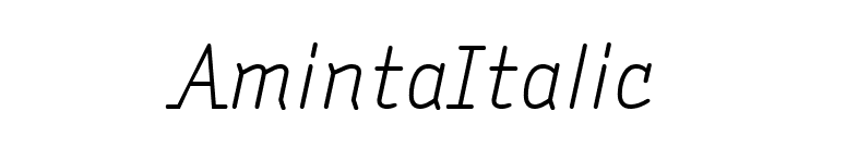 AmintaItalic font preview