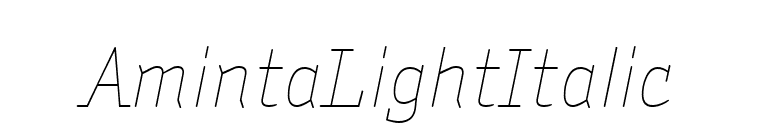 AmintaLightItalic font preview