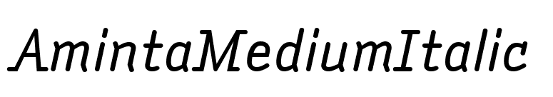 AmintaMediumItalic font preview