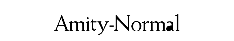 Amity-Normal font preview