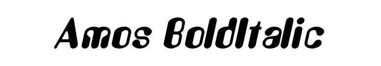Amos BoldItalic font preview