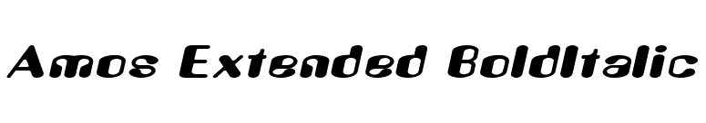 Amos Extended BoldItalic font preview