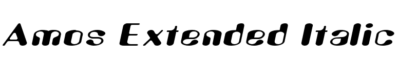 Amos Extended Italic font preview