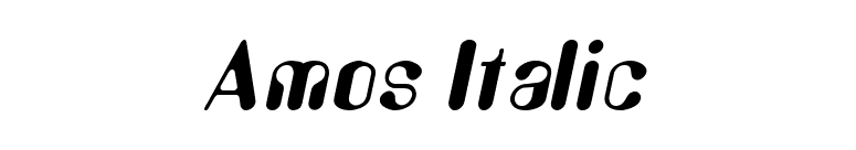 Amos Italic font preview