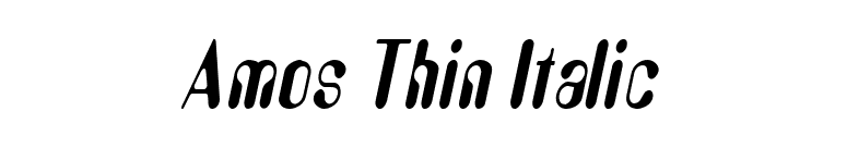 Amos Thin Italic font preview