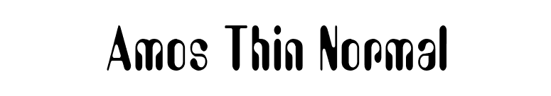 Amos Thin Normal font preview