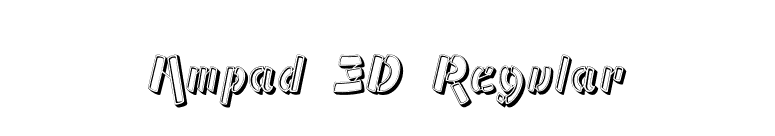 Ampad 3D Regular font preview