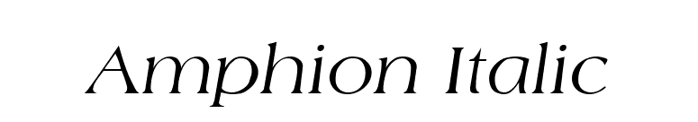 Amphion Italic font preview
