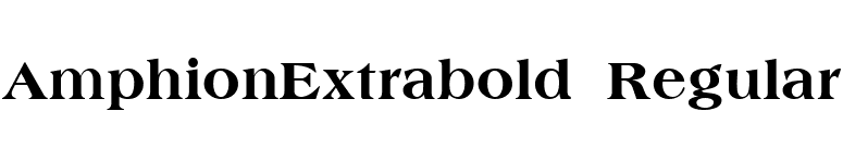 AmphionExtrabold Regular font preview