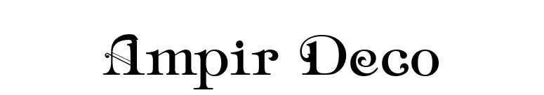 Ampir Deco font preview