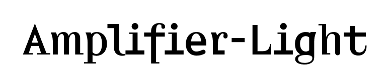Amplifier-Light font preview