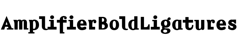 AmplifierBoldLigatures font preview
